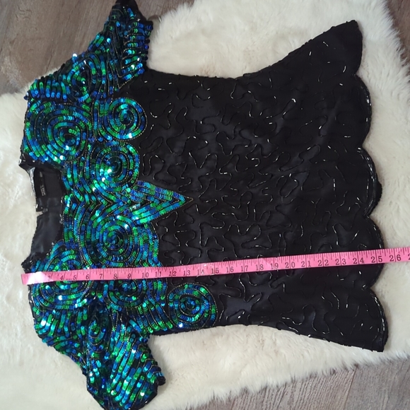 ROYAL FEELINGS Vintage Sequin Cocktail Top ~ Like New - Picture 15 of 15